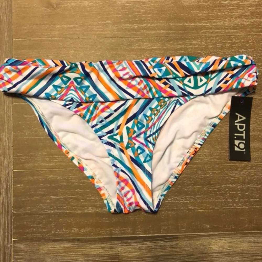NWT Women’s Apt. 9 Medium Multi-Color Abstract Bikini Bottom